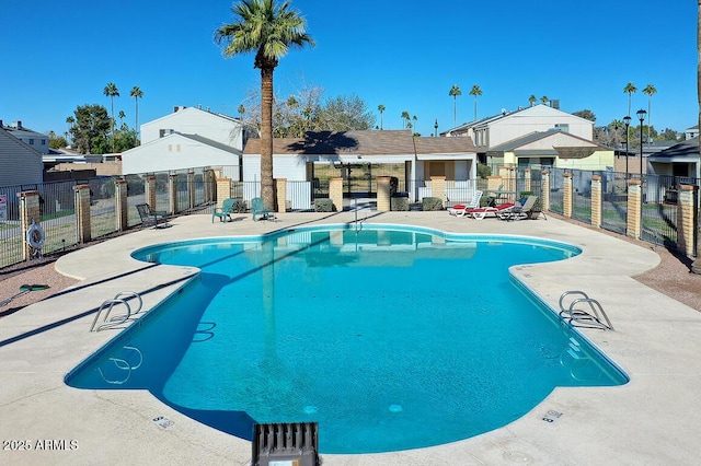 view of pool featuring a patio area