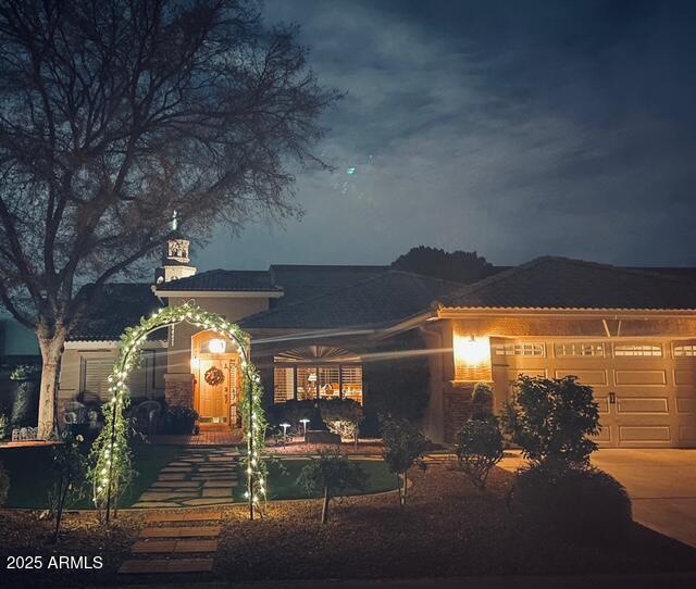 view of front of house featuring an attached garage