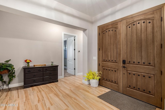 foyer featuring hardwood / wood-style flooring