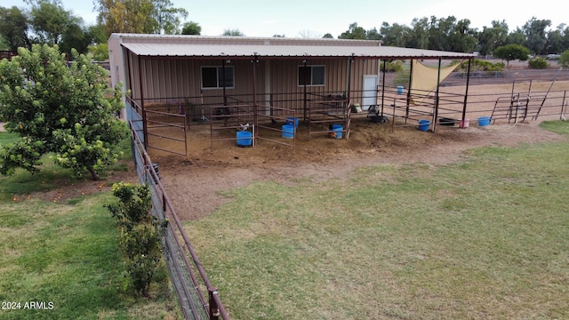 view of horse barn