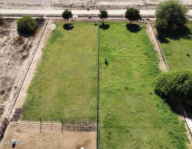 bird's eye view featuring a rural view