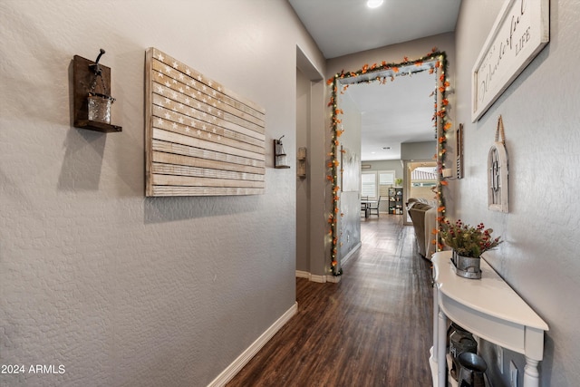 hall featuring hardwood / wood-style floors