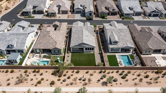 8140 E June St, Mesa, AZ 85207 - aerial view of residential area featuring a pool