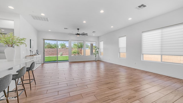 8140 E June St, Mesa, AZ 85207 - living area featuring recessed lighting, a ceiling fan, and light wood finished floors