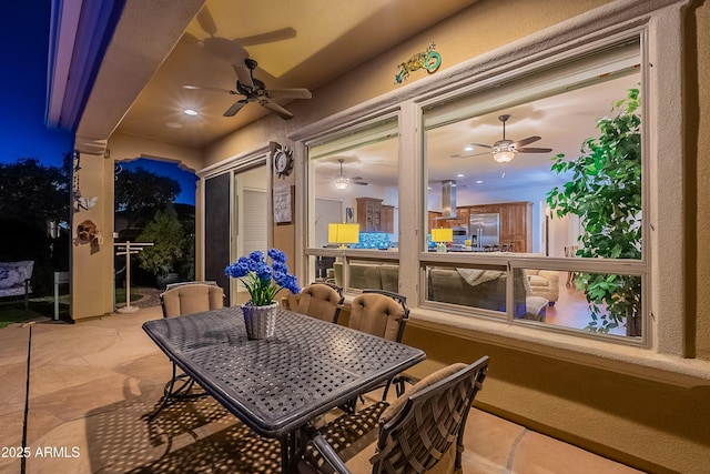 view of patio with outdoor dining space