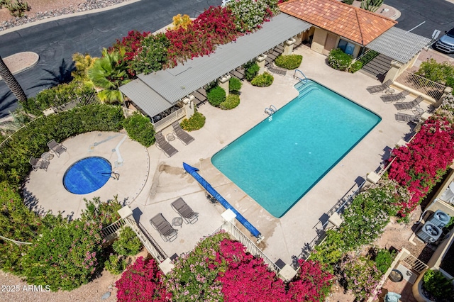 birds eye view of property