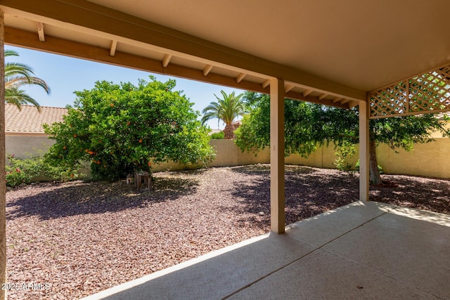 view of patio / terrace featuring a fenced backyard