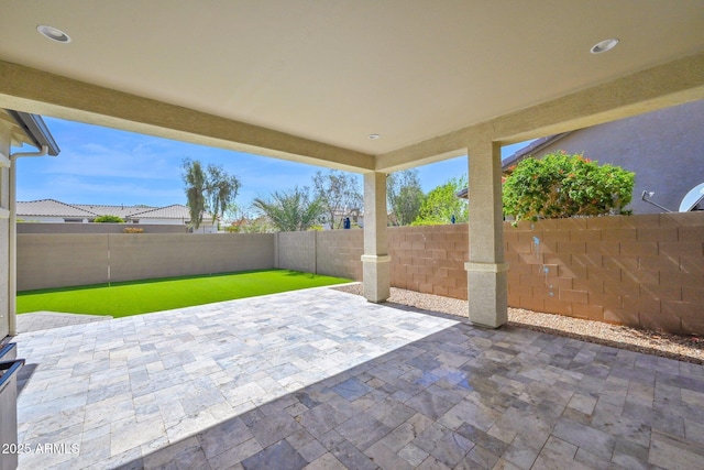 view of patio / terrace with a fenced backyard