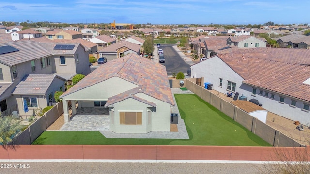 aerial view featuring a residential view