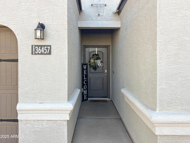 view of doorway to property