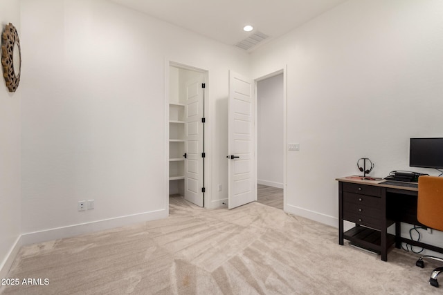 2316 E Canary Dr, Gilbert, AZ 85297 - carpeted home office featuring baseboards and recessed lighting