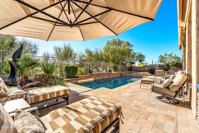 view of pool with a patio area