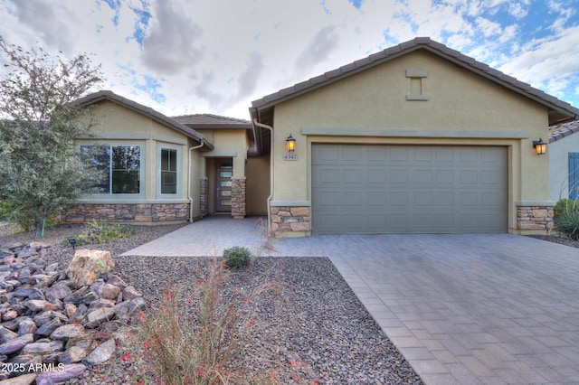 view of front of home featuring a garage