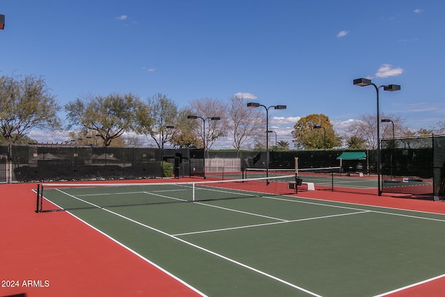 view of tennis court