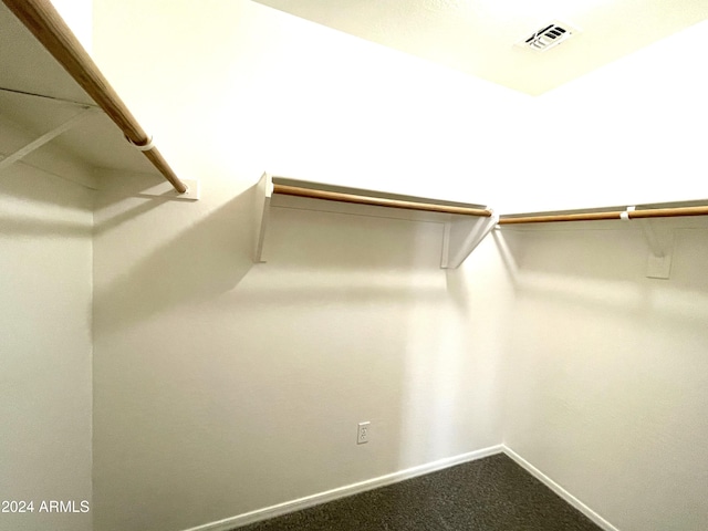 walk in closet featuring carpet