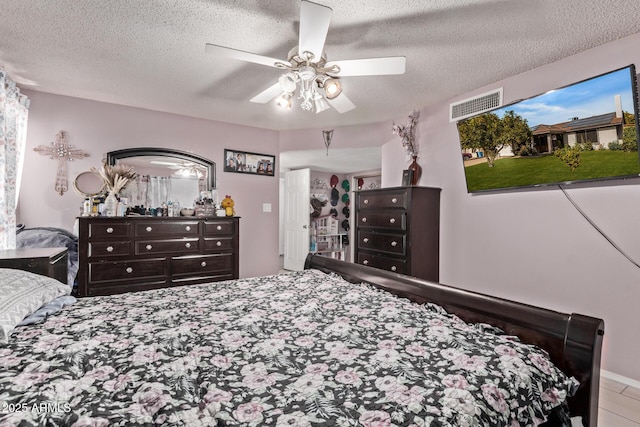 6408 W College Dr, Phoenix, AZ 85033 - bedroom featuring ceiling fan and a textured ceiling