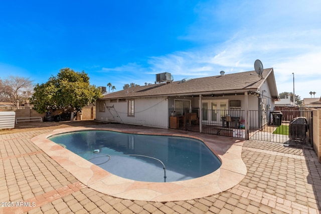 6408 W College Dr, Phoenix, AZ 85033 - view of swimming pool featuring a patio and central AC