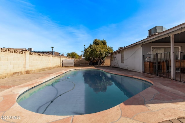 6408 W College Dr, Phoenix, AZ 85033 - view of pool with a patio and central air condition unit