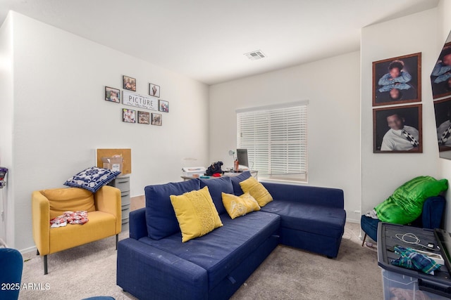 view of carpeted living room