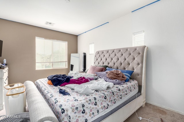 view of carpeted bedroom