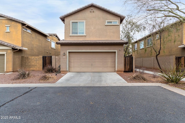 view of front property featuring a garage