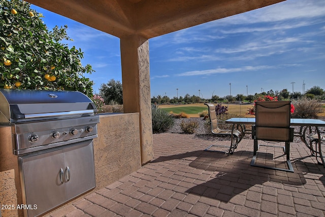 view of patio featuring area for grilling