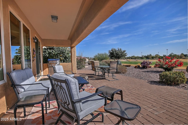 view of patio / terrace with area for grilling