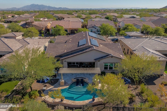 bird's eye view featuring a mountain view