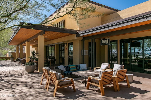 view of patio / terrace with an outdoor hangout area