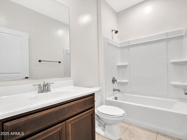 14160 W Georgia Dr, Surprise, AZ 85379 - full bath featuring tile patterned floors, toilet, vanity, and washtub / shower combination