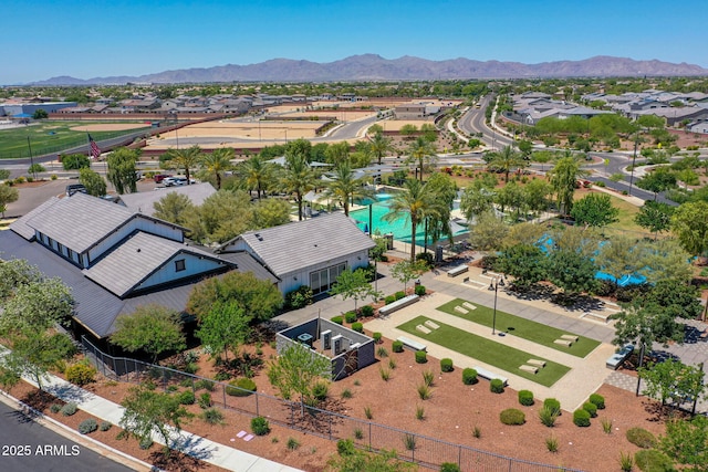 14160 W Georgia Dr, Surprise, AZ 85379 - aerial perspective of suburban area with a pool area and a mountain backdrop