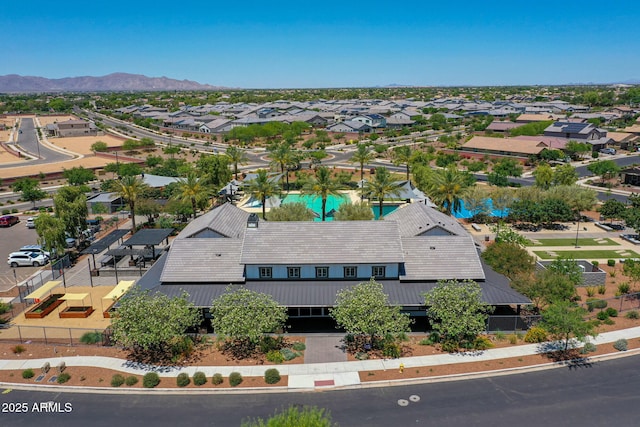 14160 W Georgia Dr, Surprise, AZ 85379 - aerial view of residential area featuring a pool area and a mountain backdrop