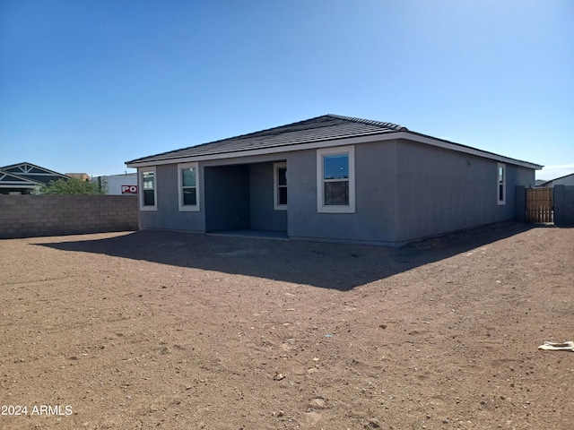 view of back of property