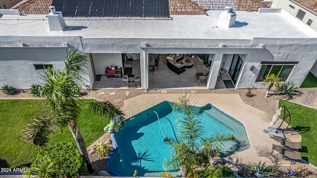 rear view of property with a patio