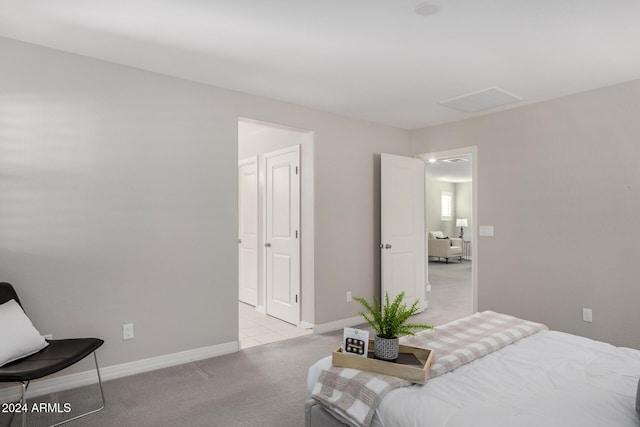 view of carpeted bedroom