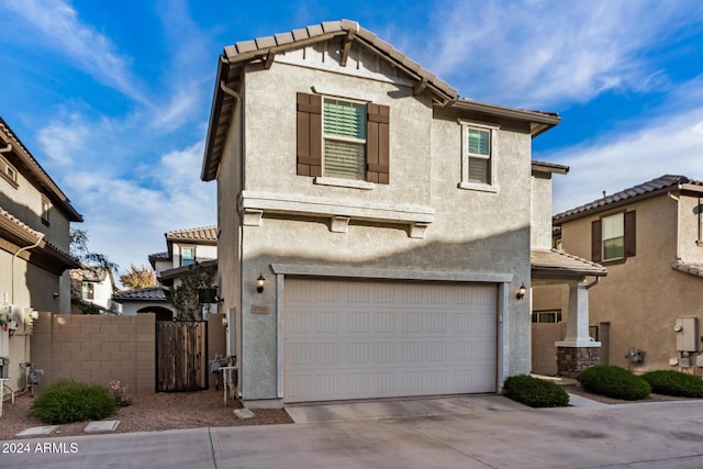 view of front of home featuring a garage