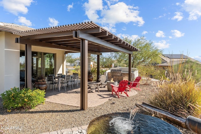 view of patio featuring area for grilling