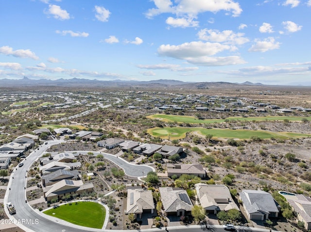 drone / aerial view with a mountain view