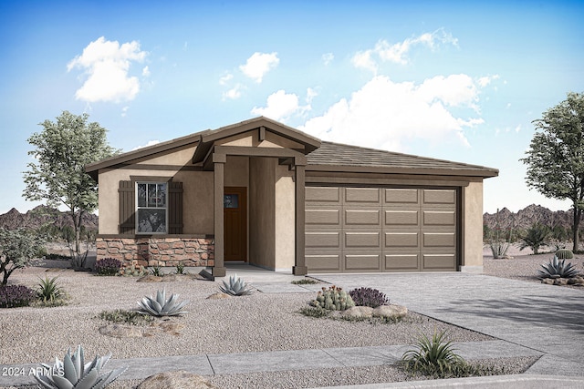 view of front of home featuring a garage