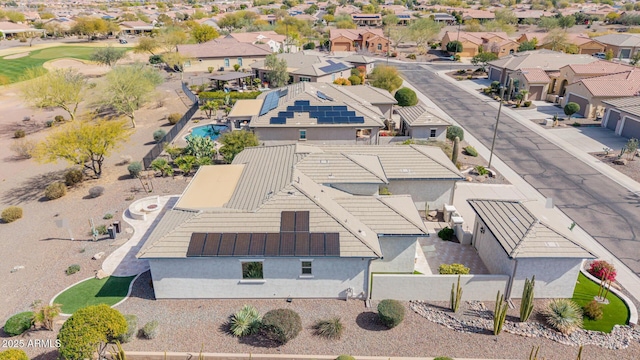 aerial view with a residential view