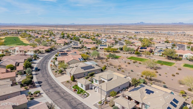 bird's eye view with a mountain view and a residential view