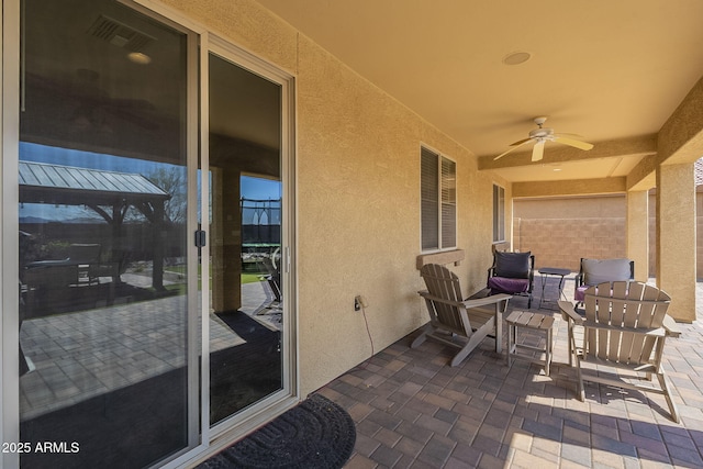 26842 N 176th Ln, Surprise, AZ 85387 - view of patio / terrace featuring visible vents and a ceiling fan