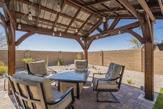 26842 N 176th Ln, Surprise, AZ 85387 - view of patio / terrace featuring a gazebo and a fenced backyard