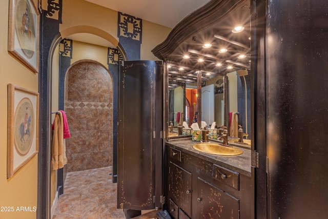 1702 W Monterosa St W, Phoenix, AZ 85015 - full bathroom with vanity and a shower