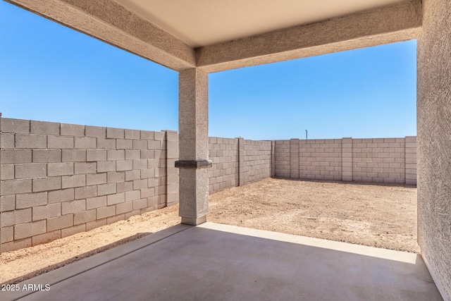 view of patio / terrace with a fenced backyard