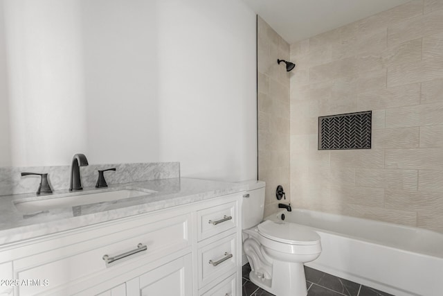 11474 N 79th Dr, Peoria, AZ 85345 - full bathroom with vanity, shower / tub combination, toilet, and tile patterned floors