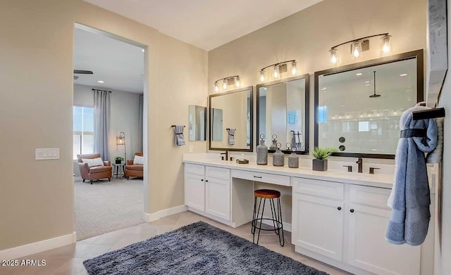 16342 W Jackson St, Goodyear, AZ 85338 - full bathroom featuring double vanity, a shower, and tile patterned flooring