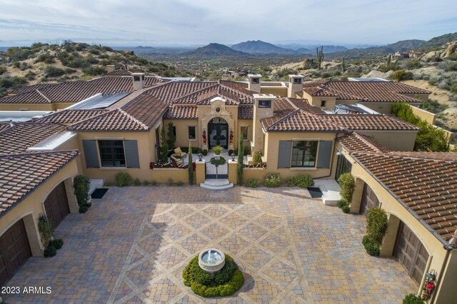 exterior space with a mountain view