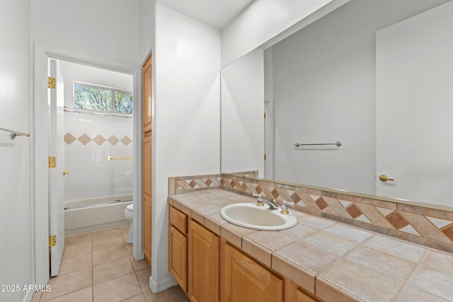 31234 N 47th Pl, Cave Creek, AZ 85331 - bathroom with vanity, tile patterned floors, and shower / tub combination