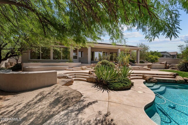 31234 N 47th Pl, Cave Creek, AZ 85331 - back of property with a patio area and an outdoor pool